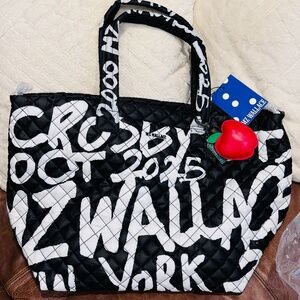 MZWallace 25 Year Print Large Metro Tote with Apple Charm Graffiti NWT LAST ONE!